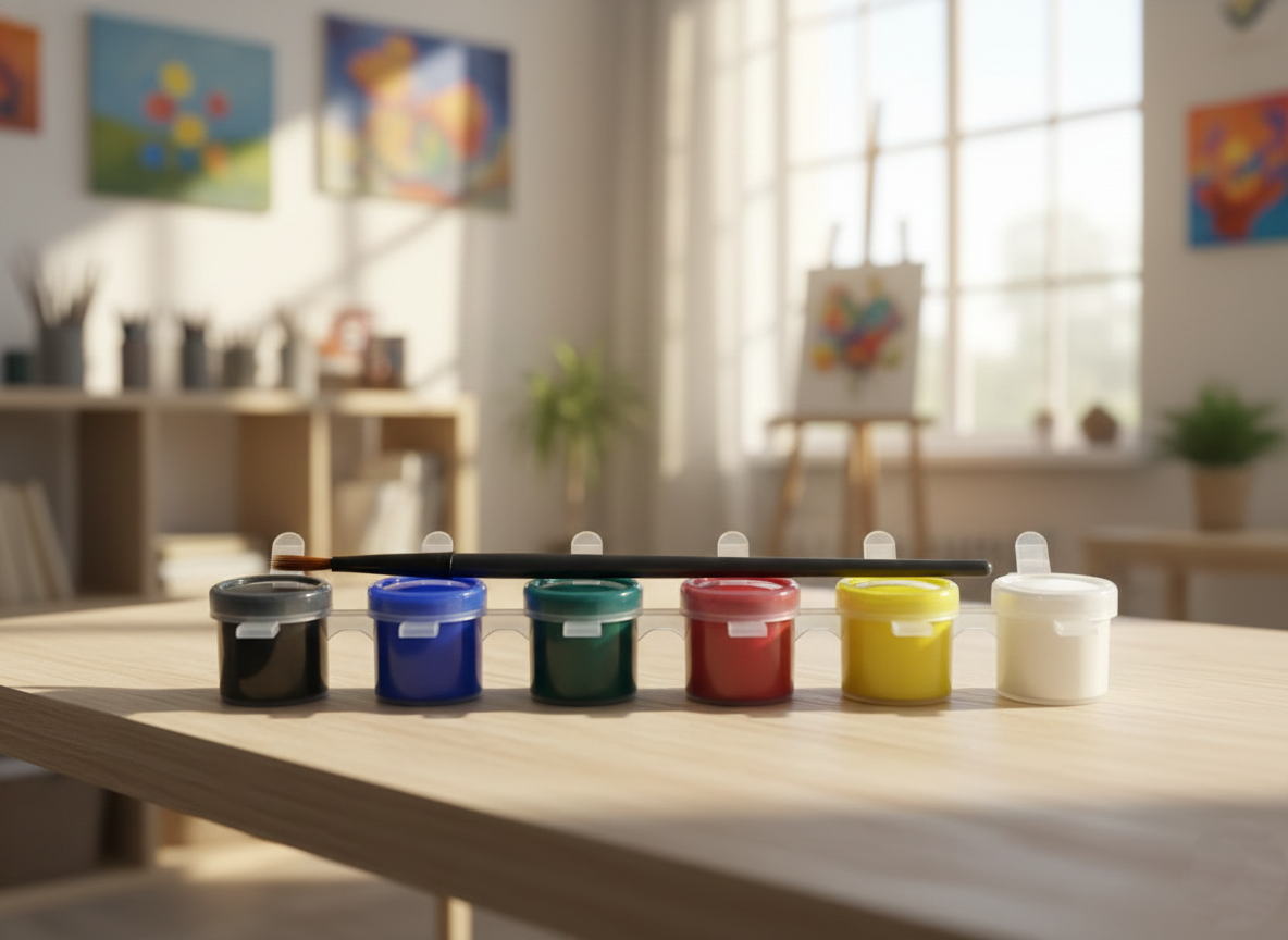 Kids Coloring Plate with Water Colors - Shark Fusion 3D